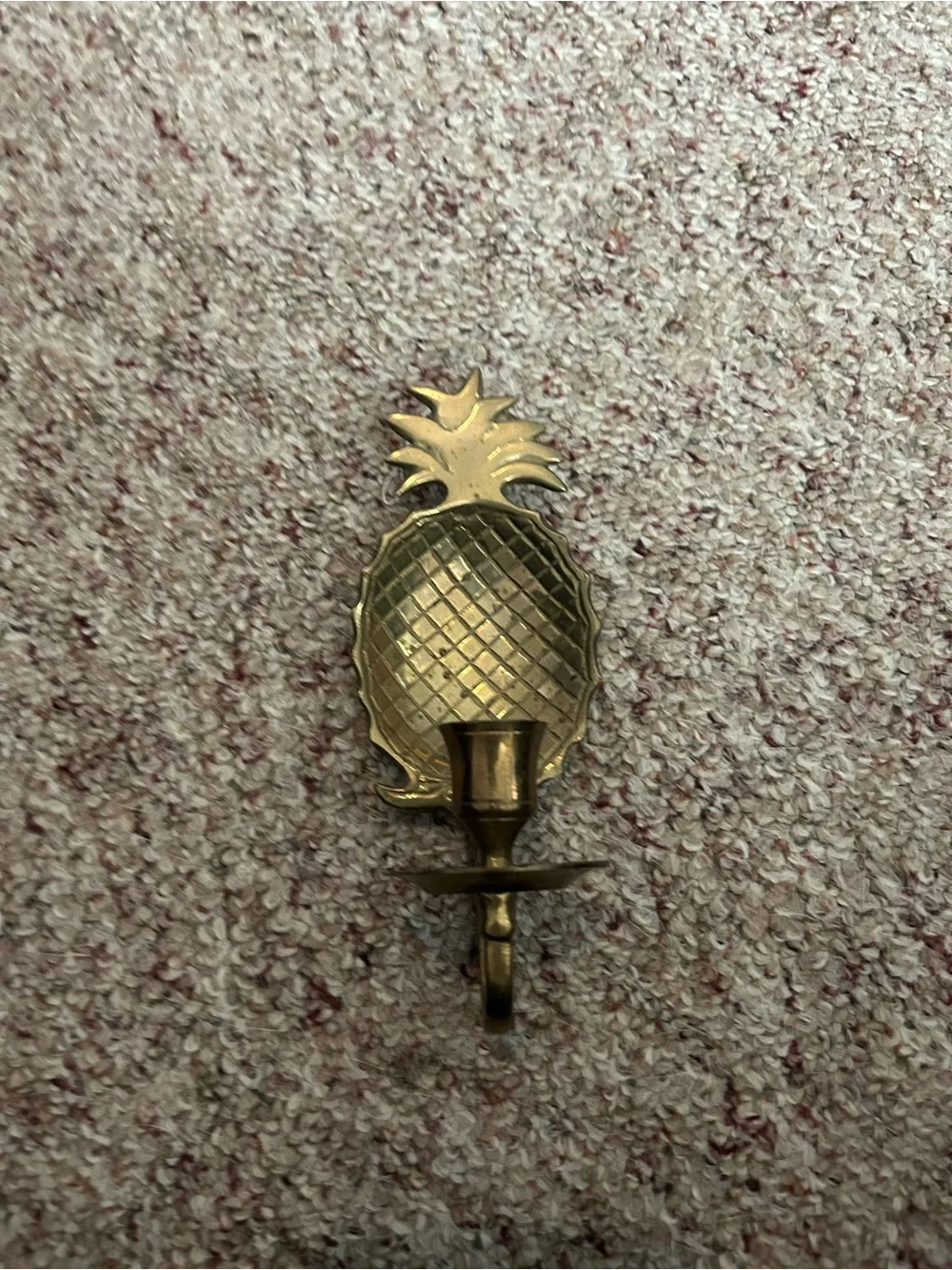 Brass Pineapple Wall Sconce Candle Holder - Decorative Home Accent